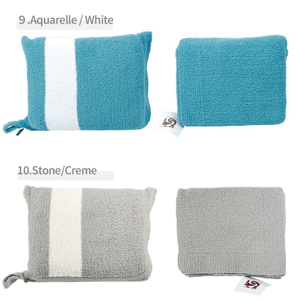 Kashwere kashwere カシウエア THROW MINI IN STRIPPED POUCH