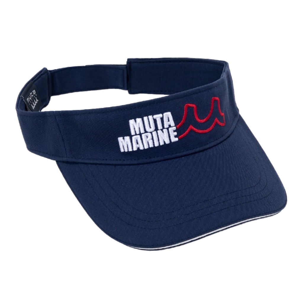 muta MARINE ムータ マリン 3Dエンブロイダリー バイザー ゴルフ サンバイザー 夏 日除け 帽子 ロゴ ブラック ネイビー ホワイト | muta | 02