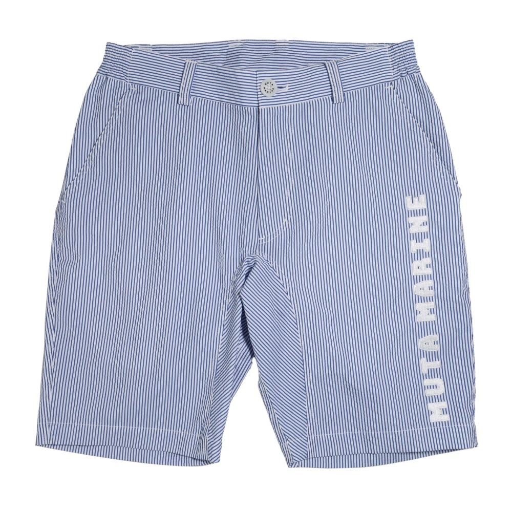 muta MARINE ムータ シアサッカー ハーフパンツ MMMK-444062 NAVYxWHITE BLUExWHITE