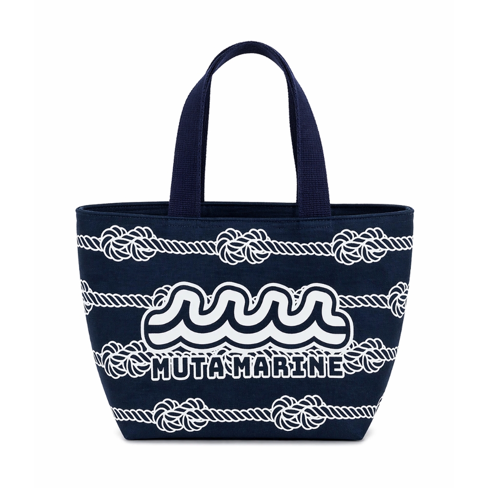 【新品】ムータマリン mutaMARINE ラウンドバッグ 総柄 muta（ムータ） muta MARINE ムータマリン Rope柄 eco bag MMRG211154