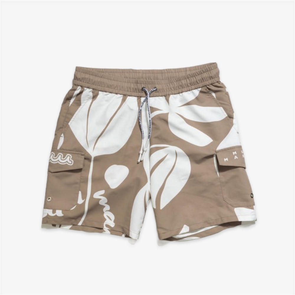 muta MARINE ムータ マリン ショートパンツ ボタニカル柄 カーゴ スイムパンツ MMSG-240708 ショーツ ボトムス 海パン 半ズボン ネイビー ベージュ イエロー | muta | 02