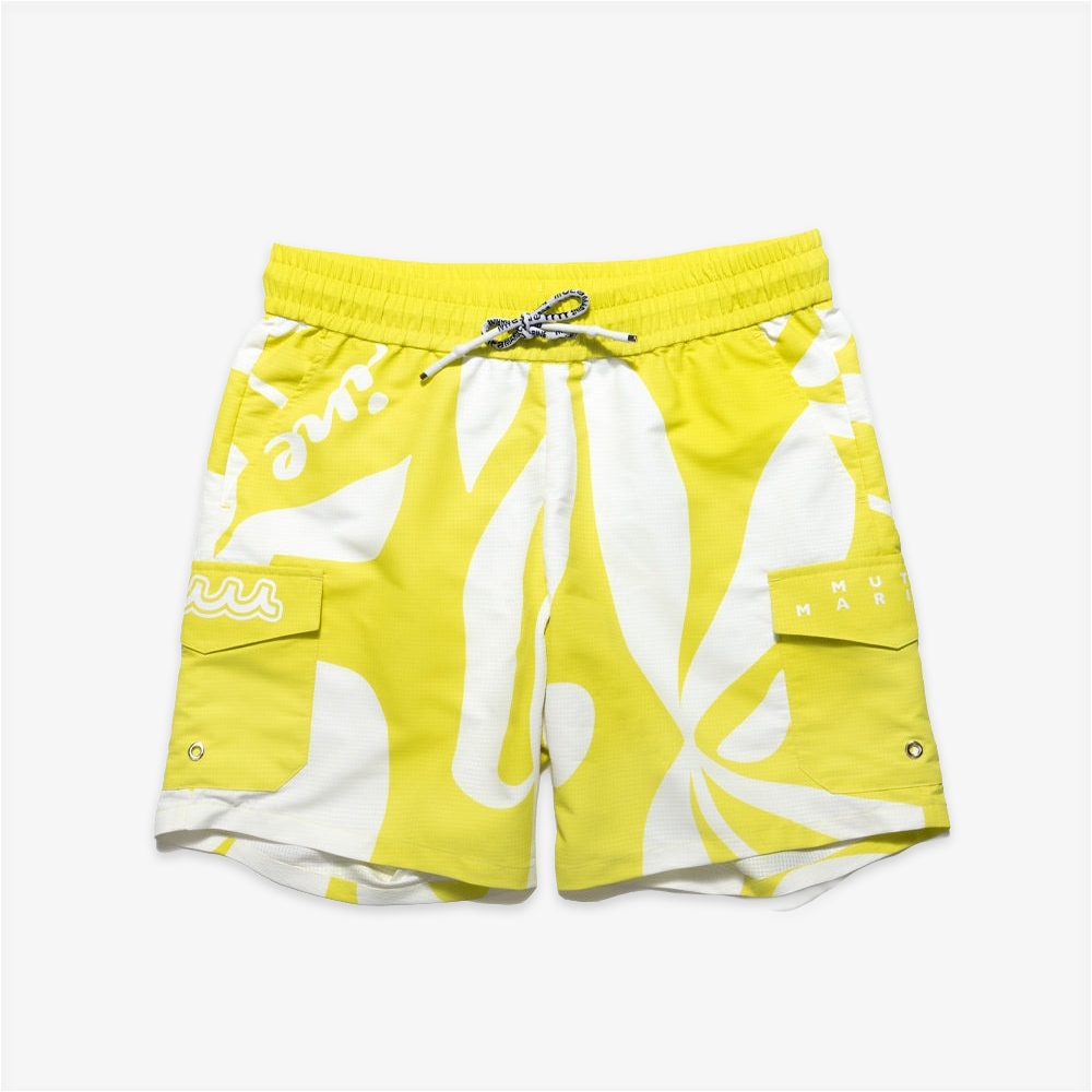muta MARINE ムータ マリン ショートパンツ ボタニカル柄 カーゴ スイムパンツ MMSG-240708 ショーツ ボトムス 海パン 半ズボン ネイビー ベージュ イエロー | muta | 03