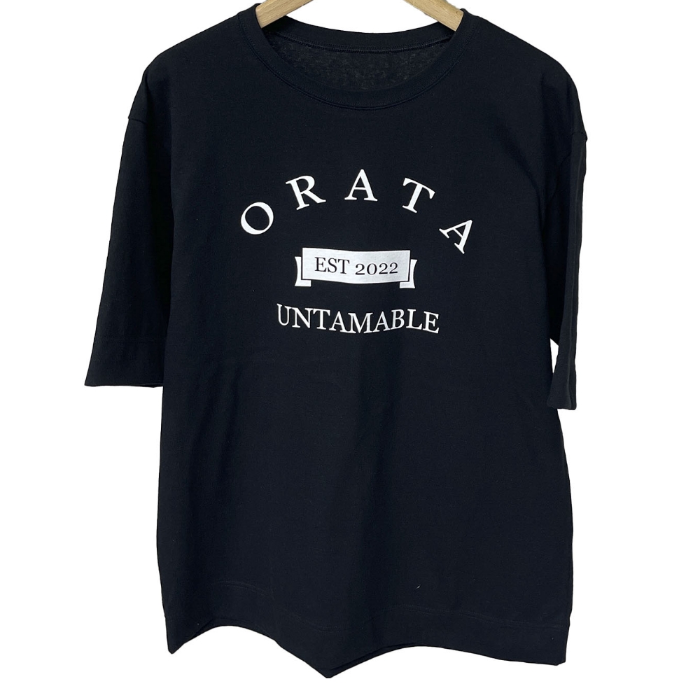 ORATA オラータ Tシャツ vintage college crew TEE OR2-T-001 ブラック