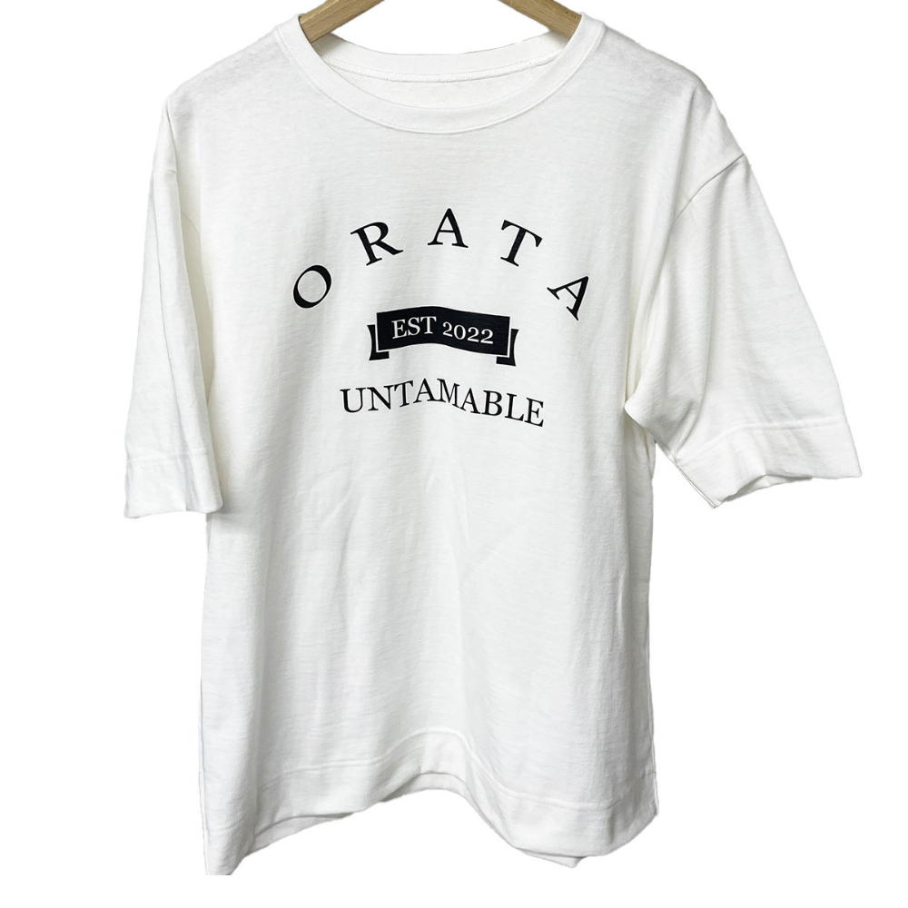 ORATA オラータ Tシャツ vintage college crew TEE OR2-T-001 ブラック