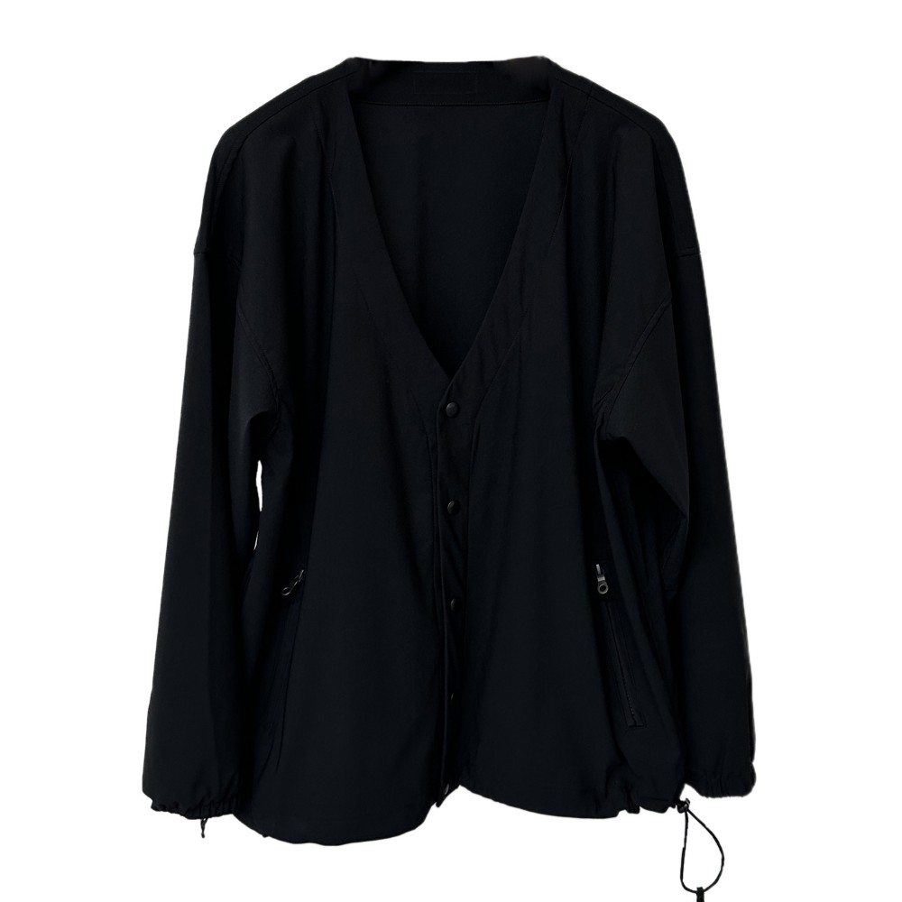 RESOUND CLOTHING / カーディガン(薄手)/3/ナイロン/BLK/RC29-C-002 RESOUND CLOTHING（リサウンドクロージング） カーディガン NYLON TECH