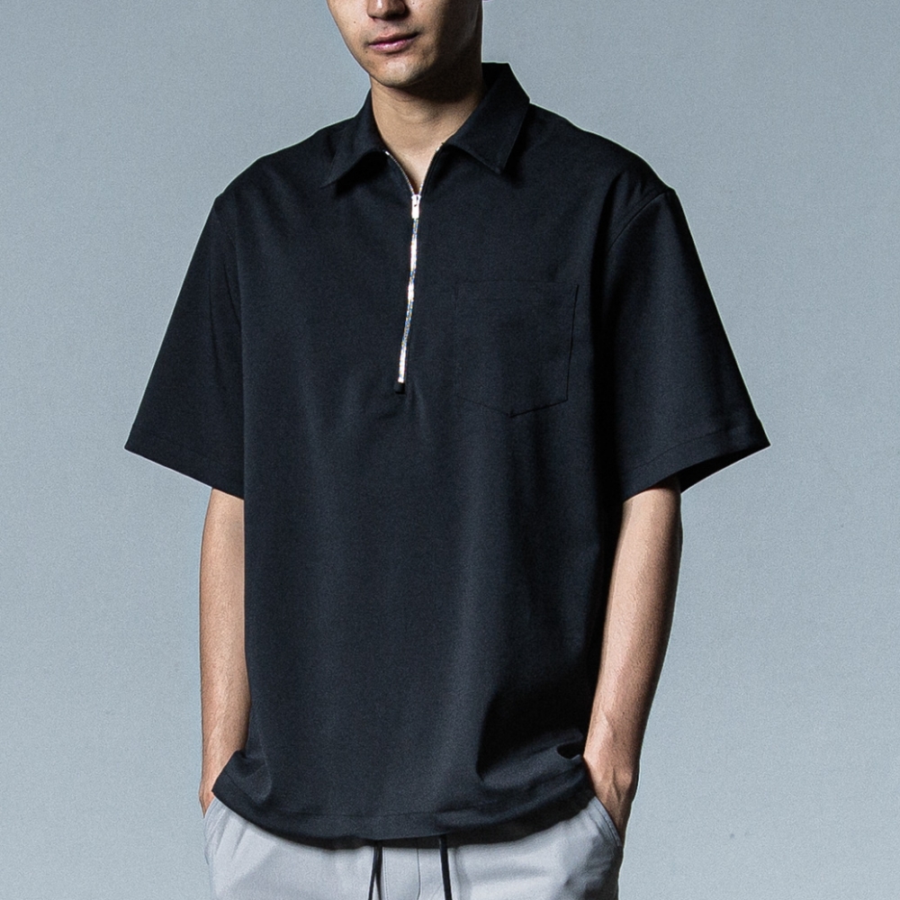 RESOUND CLOTHING リサウンドクロージング 半袖シャツ 開襟 黒M RESOUND CLOTHING（リサウンドクロージング） PULLOVER HALF SHIRT