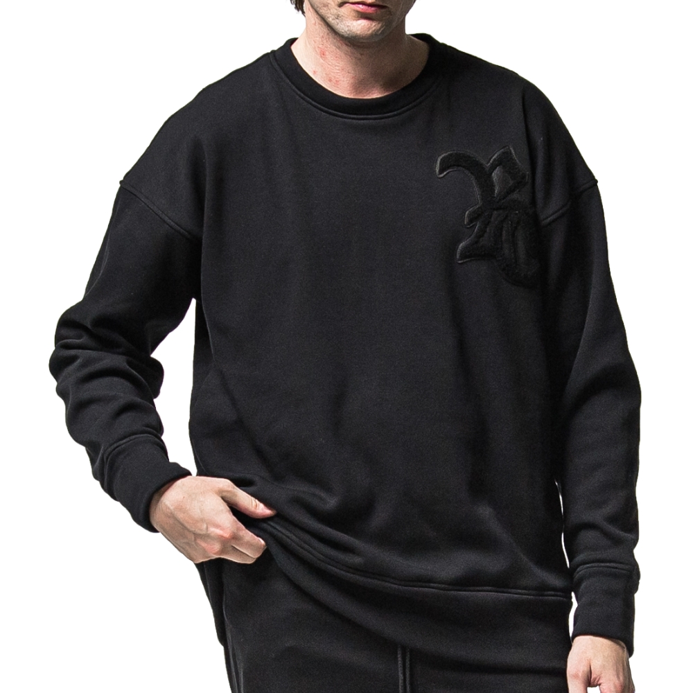 The Ravens Big Silhouette Trainer 黒 Ｌサイズ RESOUND CLOTHING（リサウンドクロージング） トレーナー RC CHENILLE