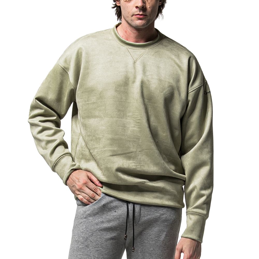 RESOUND CLOTHING リサウンドクロージング トレーナー SUEDE DROP TRAINER RC38-C-005 スウェット スエードジャージー ブラック カーキ ブラウン 母の日_3