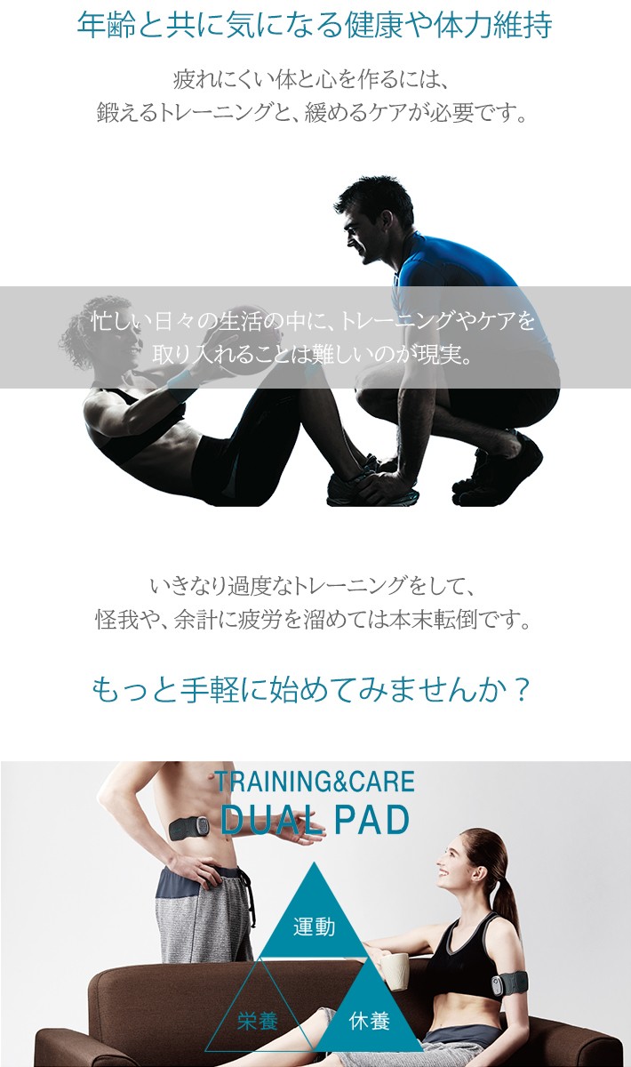 コラントツテRESNO DUAL PAD <トレーニングモード&ケアモード> コラントッテRESNO DUAL PAD（デュアルパッド） - 製品案内