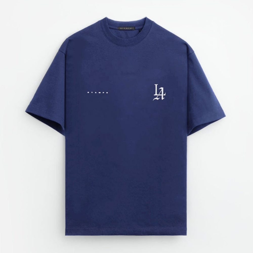 STAMPD スタンプド Tシャツ LA 001 93 Relaxed Tee Vintage Washed M4362TE 半袖 クルーネックトップス カットソー ネイビー×ホワイト 2026SS 日本限定 | STAMPD | 01