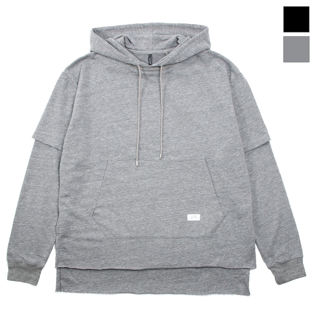 STAMPD パーカー メンズ DOUBLE LAYERED HOODIE トップス 長袖