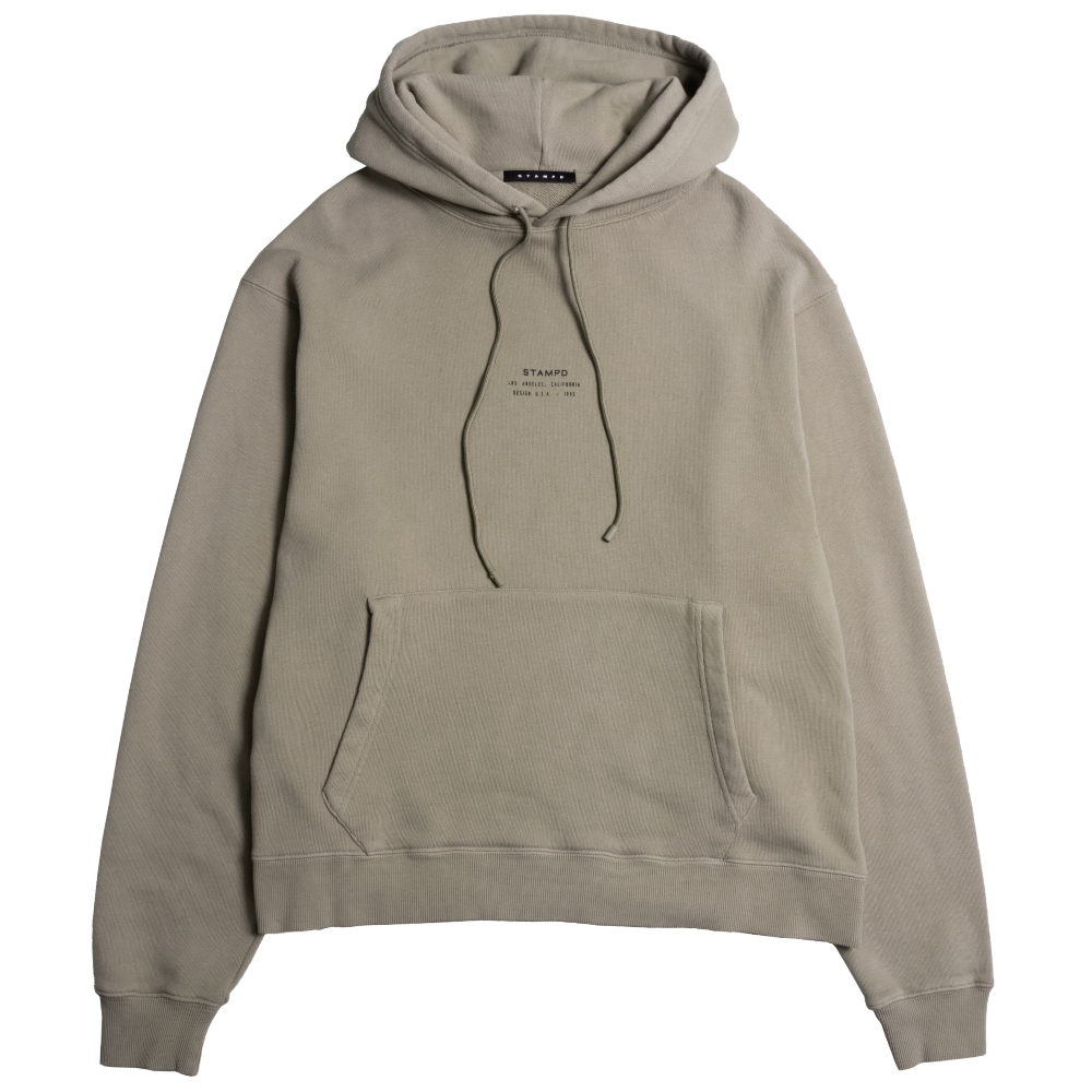 STAMPD スタンプド フーディー Classic Stack Logo Hoodie SLA-M3053HD スモーク 綿 コットン100% プルオーバーパーカー シンプル