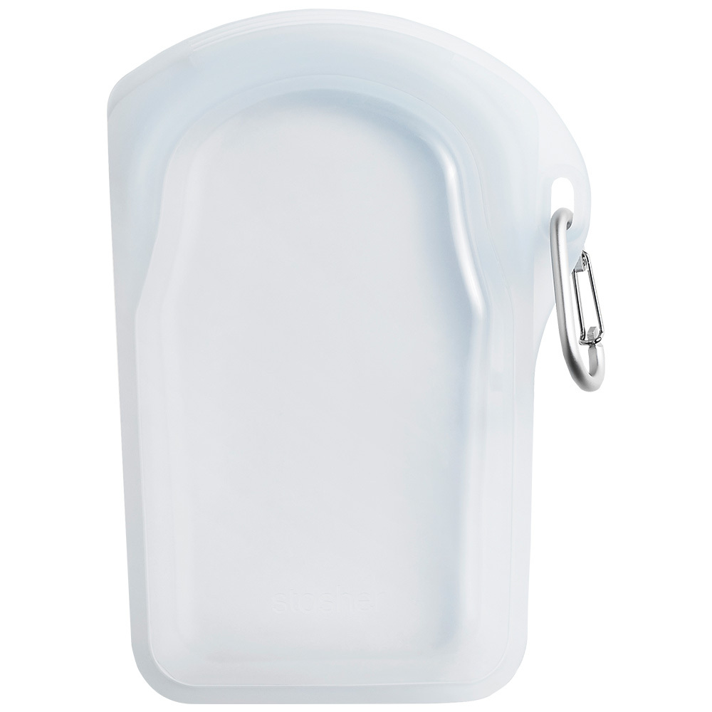 スタッシャー シリコーンバッグ ゴーバッグ カラビナ 保存容器  stasher gobag 20.7×14.6x3.81cm 532ml | stasher | 01