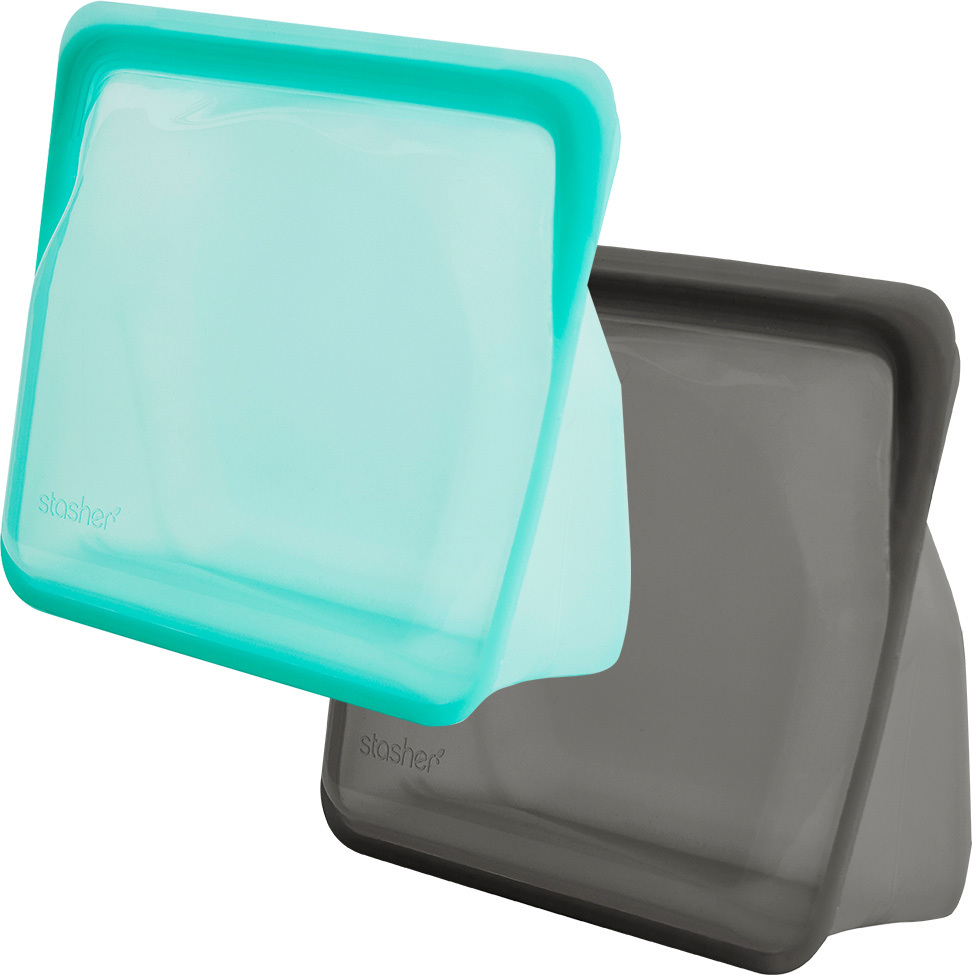 スタッシャー シリコーンバッグ スタンドアップミディアム MID 2個セット stasher 保存容器 マチ付き 19×21.5×6.5cm | stasher | 14