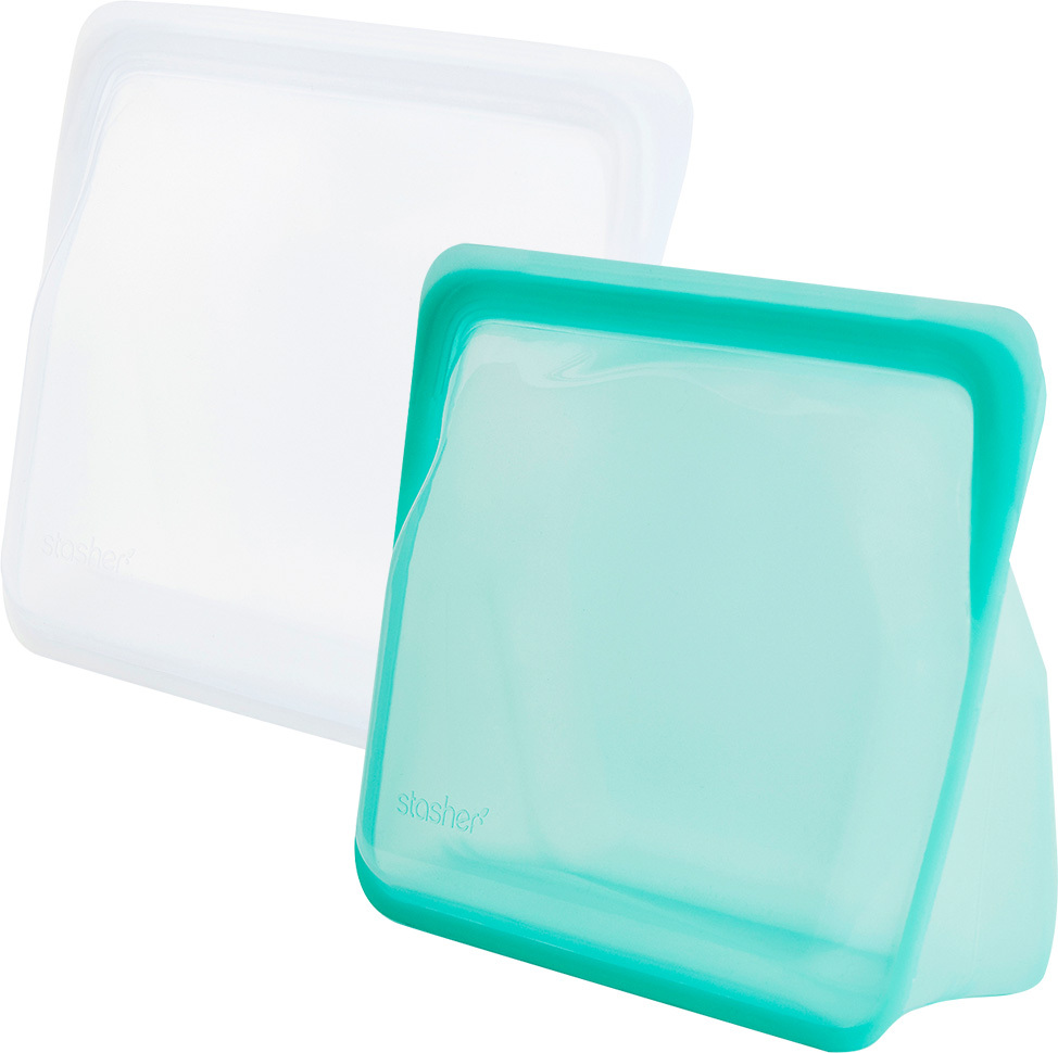 スタッシャー シリコーンバッグ スタンドアップミディアム MID 2個セット stasher 保存容器 マチ付き 19×21.5×6.5cm | stasher | 07