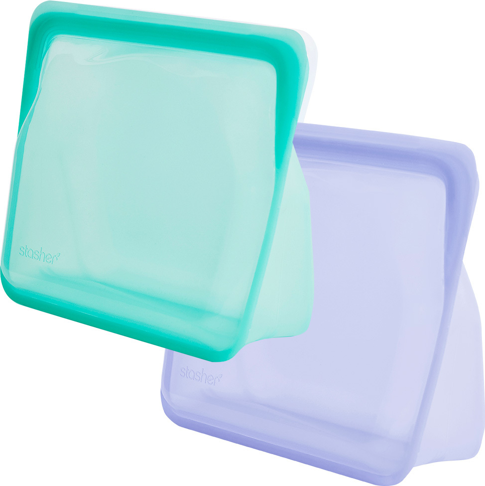 スタッシャー シリコーンバッグ スタンドアップミディアム MID 2個セット stasher 保存容器 マチ付き 19×21.5×6.5cm | stasher | 13