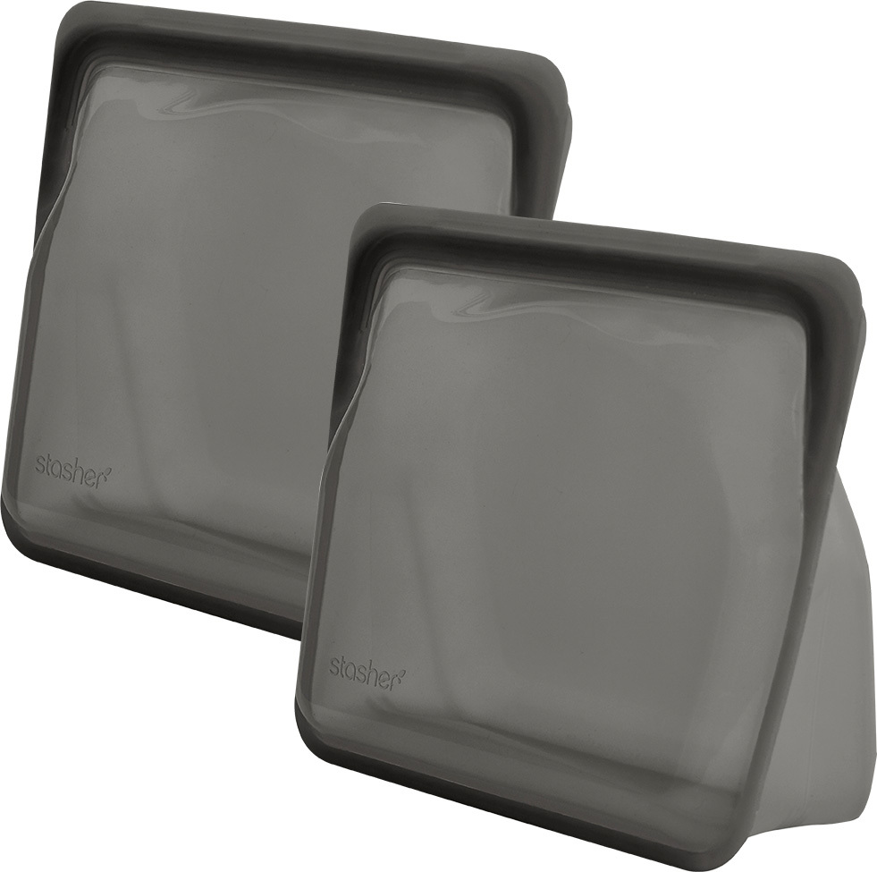 スタッシャー シリコーンバッグ スタンドアップミディアム MID 2個セット stasher 保存容器 マチ付き 19×21.5×6.5cm | stasher | 05