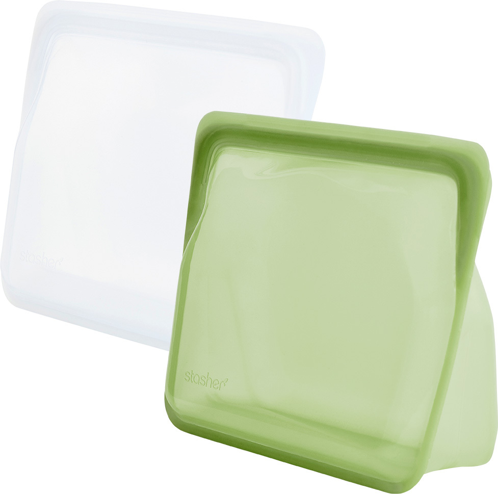 スタッシャー シリコーンバッグ スタンドアップミディアム MID 2個セット stasher 保存容器 マチ付き 19×21.5×6.5cm | stasher | 11