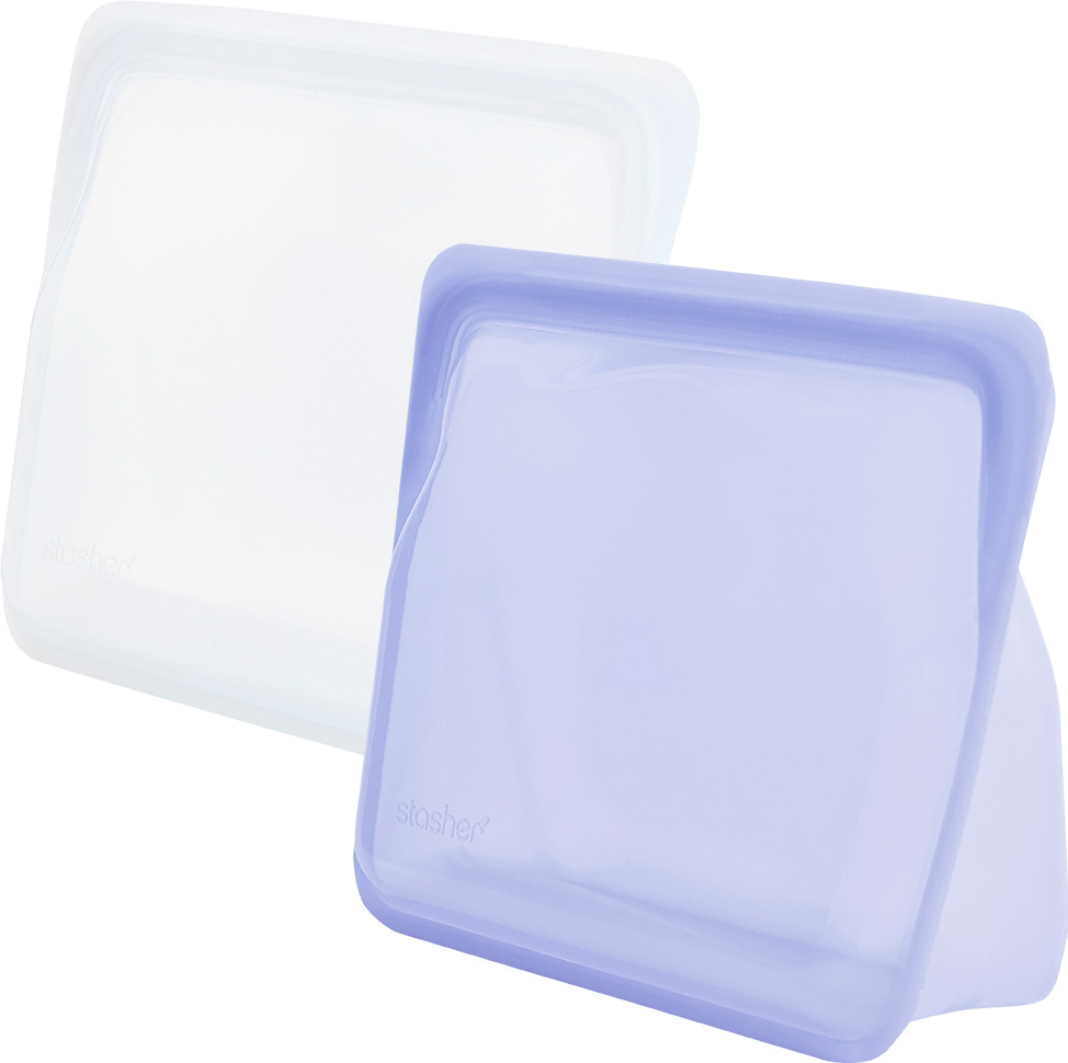 スタッシャー シリコーンバッグ スタンドアップミディアム MID 2個セット stasher 保存容器 マチ付き 19×21.5×6.5cm | stasher | 09