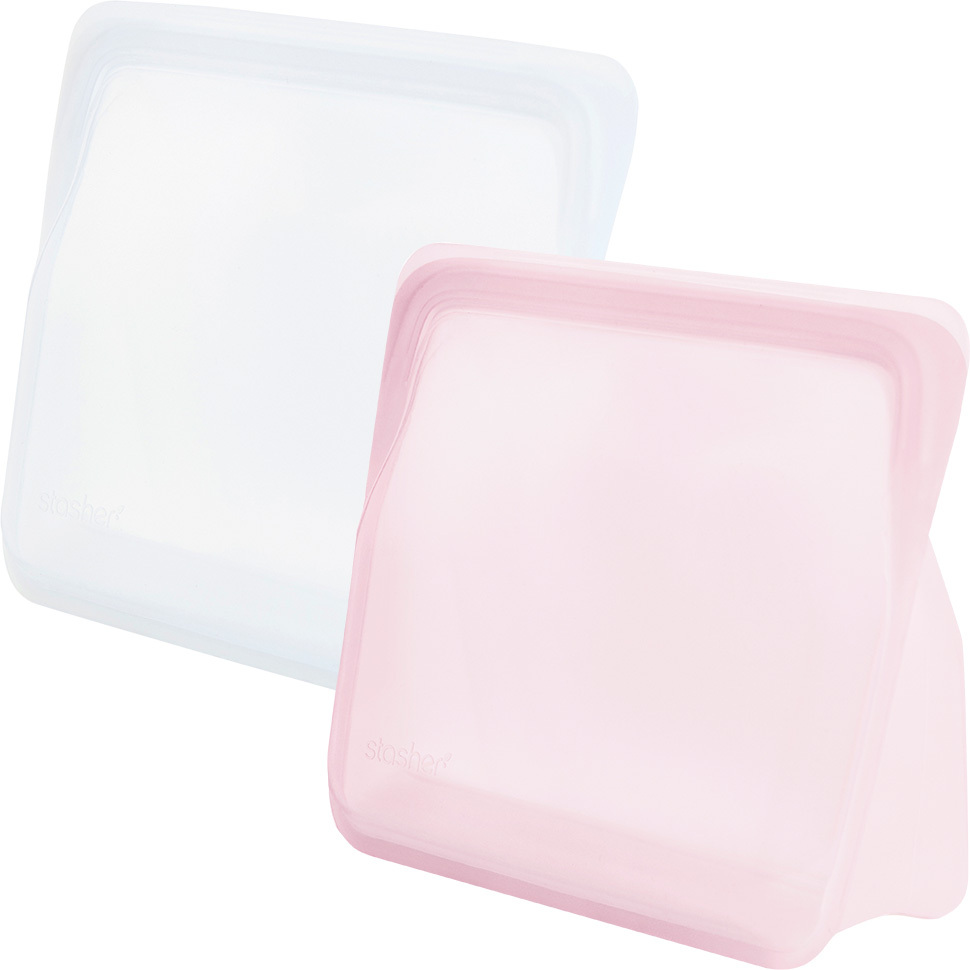 スタッシャー シリコーンバッグ スタンドアップミディアム MID 2個セット stasher 保存容器 マチ付き 19×21.5×6.5cm | stasher | 08