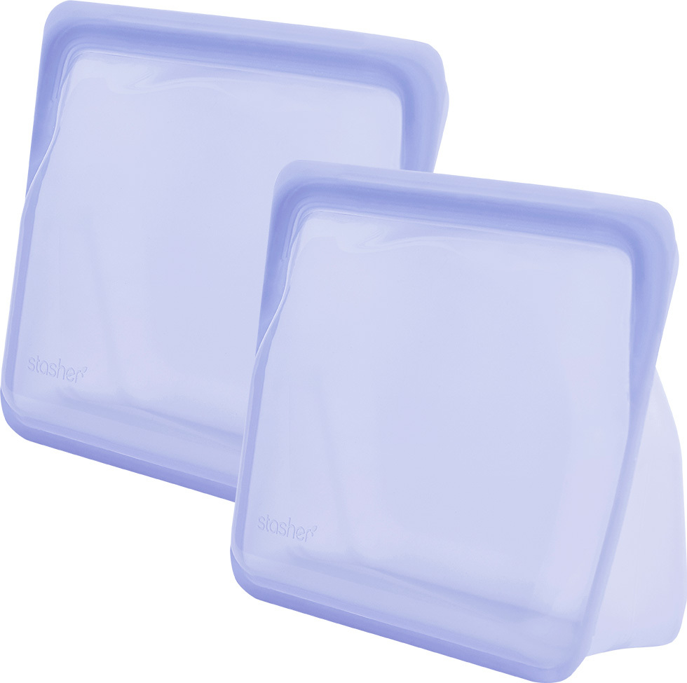 スタッシャー シリコーンバッグ スタンドアップミディアム MID 2個セット stasher 保存容器 マチ付き 19×21.5×6.5cm | stasher | 04