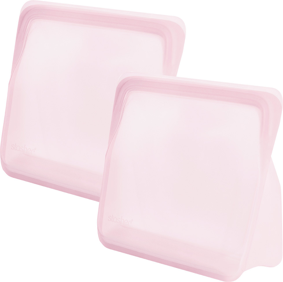 スタッシャー シリコーンバッグ スタンドアップミディアム MID 2個セット stasher 保存容器 マチ付き 19×21.5×6.5cm | stasher | 03