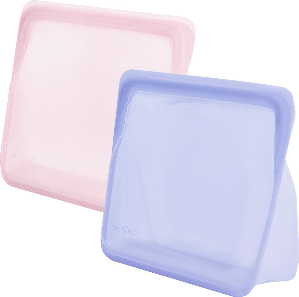 スタッシャー シリコーンバッグ スタンドアップミディアム MID 2個セット stasher 保存容器 マチ付き 19×21.5×6.5cm | stasher | 16