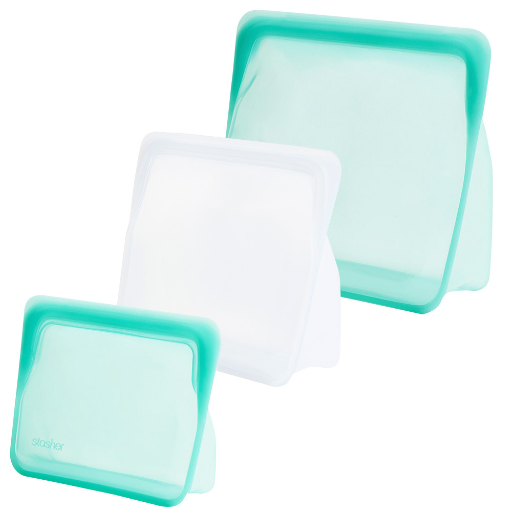 スタッシャー シリコーンバッグ スタンドアップ 3種セット stasher スタッシャー ミディアム ミニ メガ S M L | stasher | 10