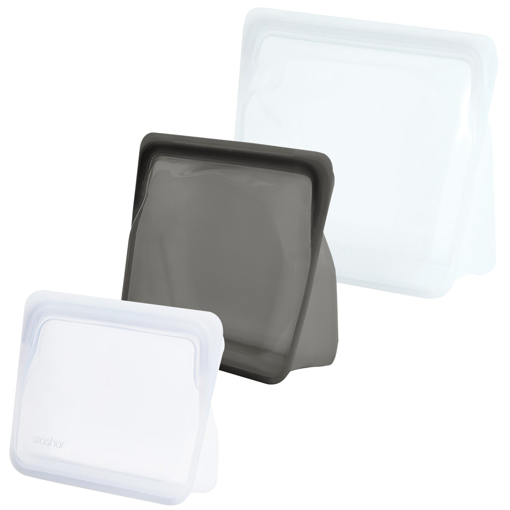 スタッシャー シリコーンバッグ スタンドアップ 3種セット stasher スタッシャー ミディアム ミニ メガ S M L | stasher | 07