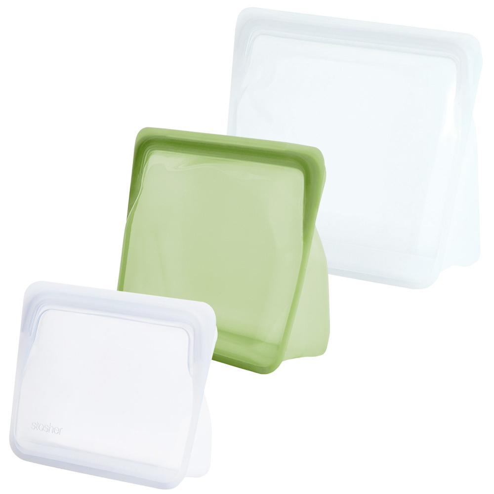 スタッシャー シリコーンバッグ スタンドアップ 3種セット stasher スタッシャー ミディアム ミニ メガ S M L | stasher | 09