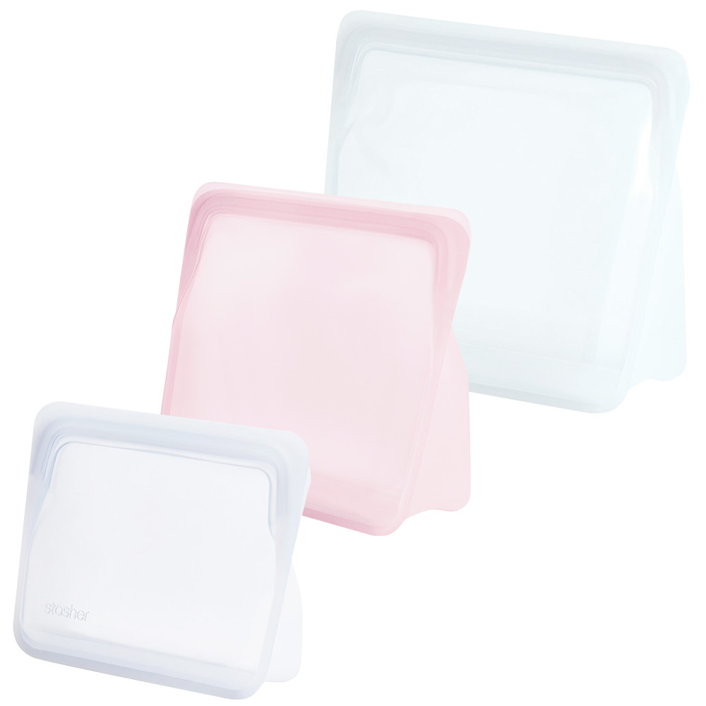 スタッシャー シリコーンバッグ スタンドアップ 3種セット stasher スタッシャー ミディアム ミニ メガ S M L | stasher | 08
