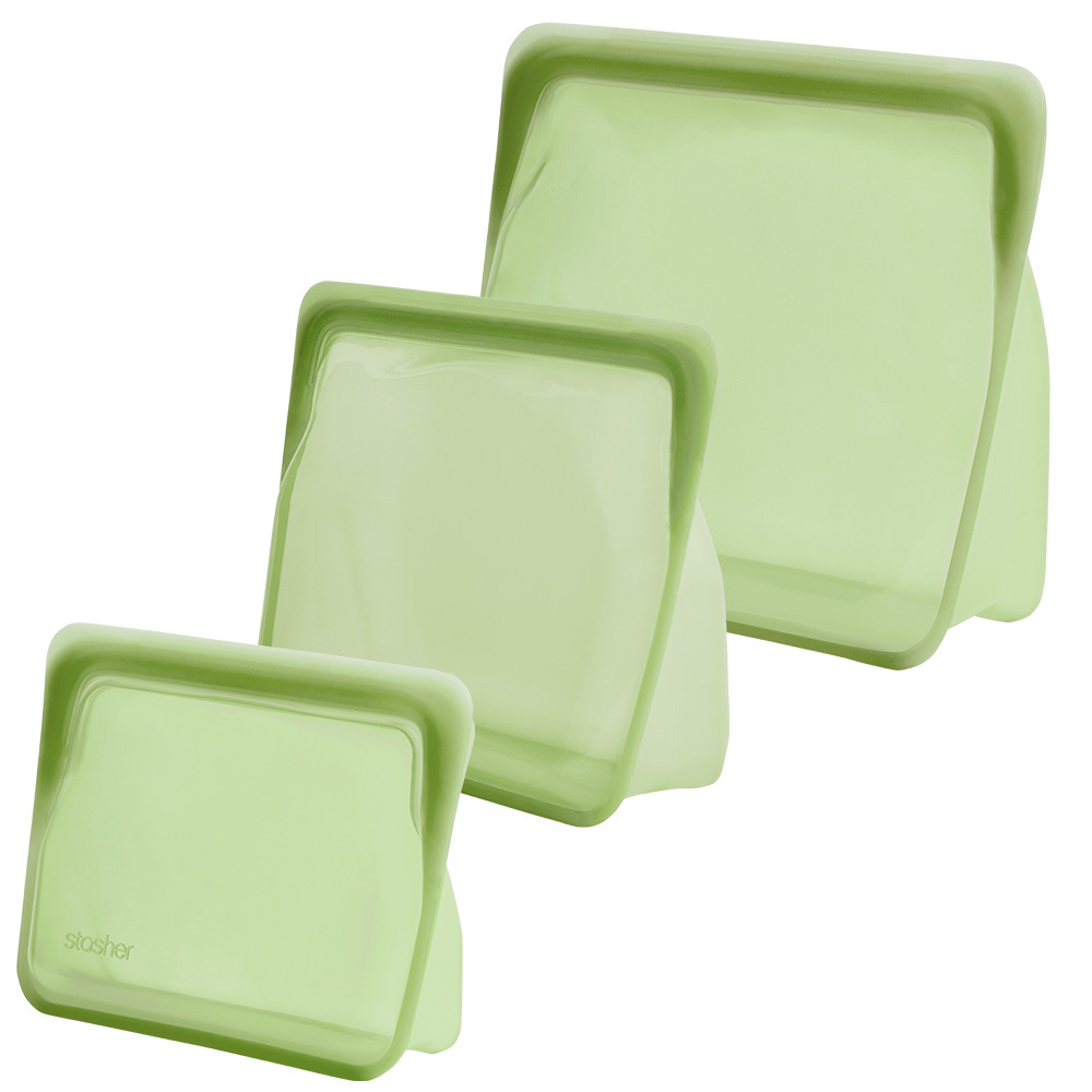 スタッシャー シリコーンバッグ スタンドアップ 3種セット stasher スタッシャー ミディアム ミニ メガ S M L | stasher | 03