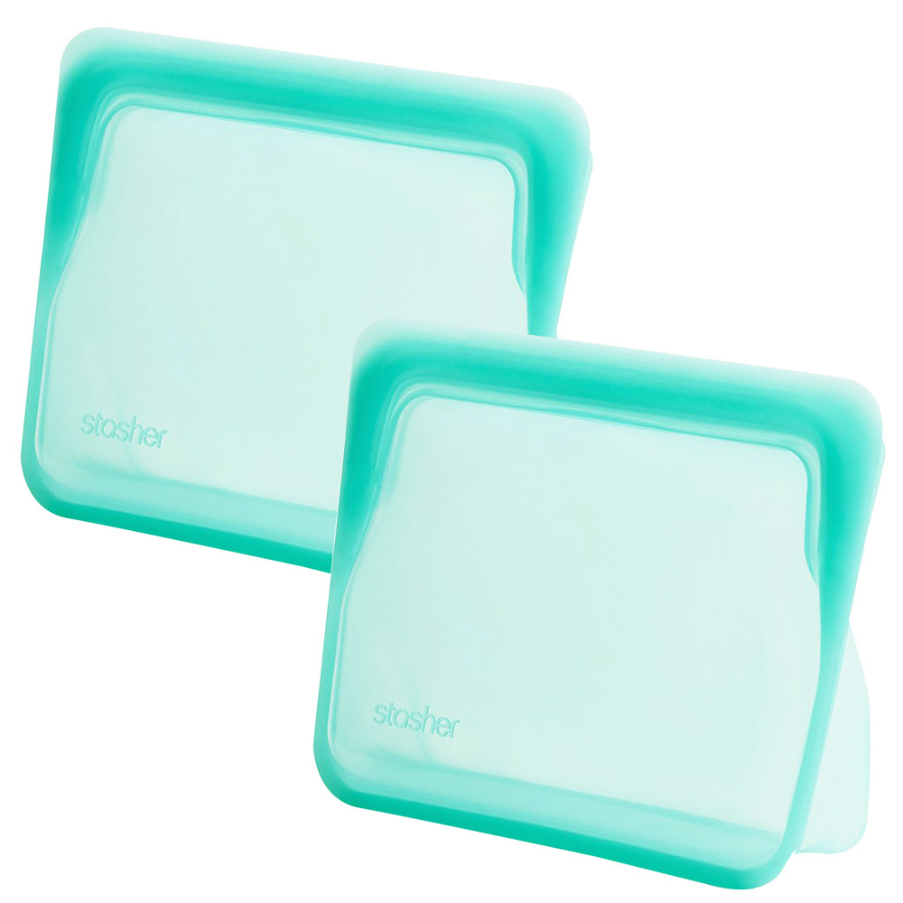 スタッシャー シリコーンバッグ スタンドアップ ミニ 2個セット stasher 保存容器 マチ付き MINI 14.6×19.1×6.5cm | stasher | 02