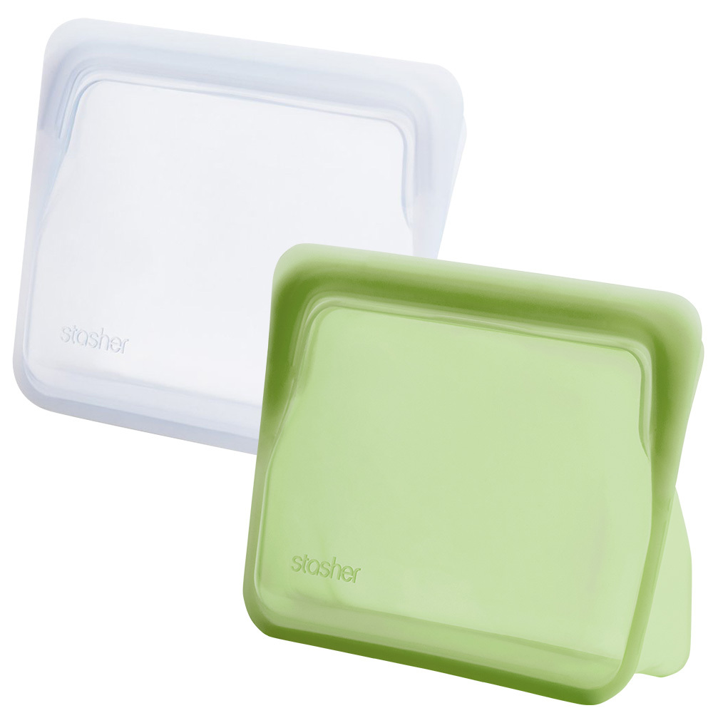 スタッシャー シリコーンバッグ スタンドアップ ミニ 2個セット stasher 保存容器 マチ付き MINI 14.6×19.1×6.5cm | stasher | 06