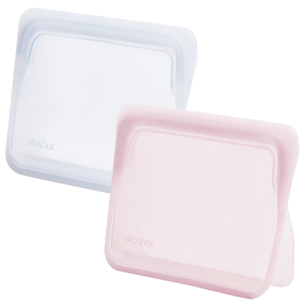 スタッシャー シリコーンバッグ スタンドアップ ミニ 2個セット stasher 保存容器 マチ付き MINI 14.6×19.1×6.5cm | stasher | 07