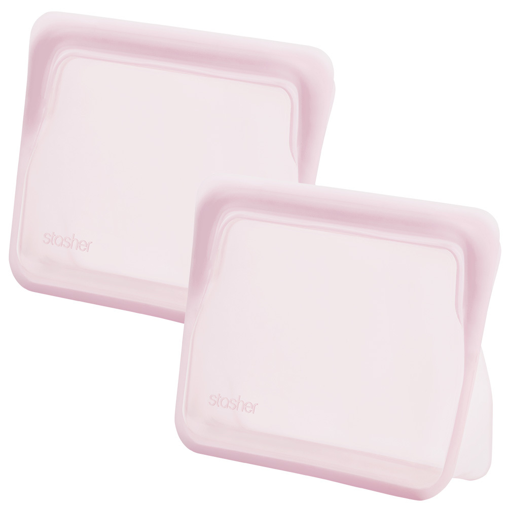スタッシャー シリコーンバッグ スタンドアップ ミニ 2個セット stasher 保存容器 マチ付き MINI 14.6×19.1×6.5cm | stasher | 04