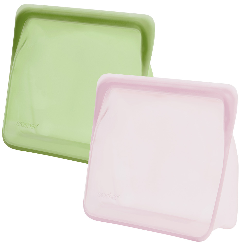 スタッシャー シリコーンバッグ スタンドアップ メガ 2個セット stasher 保存容器 マチ付き MEGA 21×24.5×11.5cm | stasher | 08