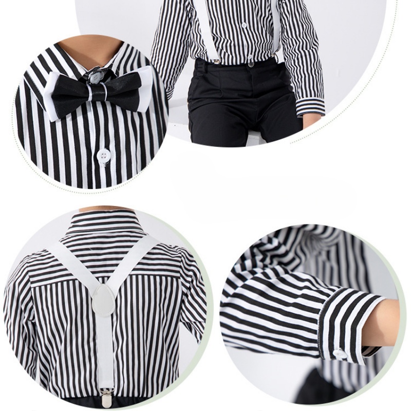 子供 シャツ 男の子 ネクタイ付き 長袖 フォーマル ストライプ 無地 キッズシャツ 入学式 卒園式 結婚式 発表会 七五三 セレモニー おしゃれ 90 100 110 120 130 |  | 14