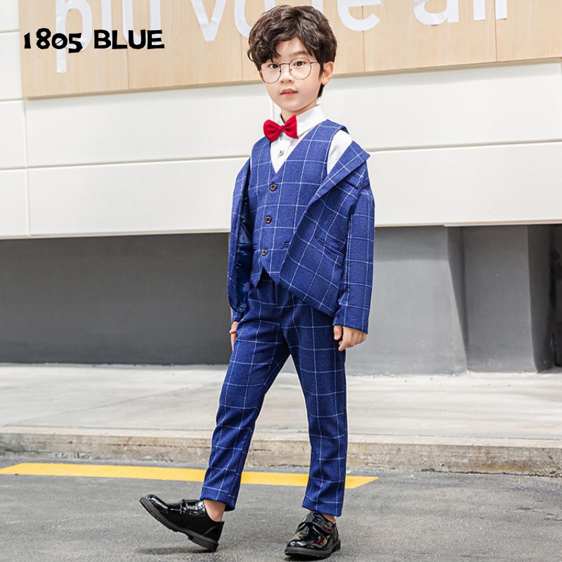 子供スーツ 男の子 フォーマル 7点セット 8点セット ジャケット ベスト パンツ キッズスーツ 入学式 卒園式 結婚式 発表会 七五三 おしゃれ ストライプ チェック |  | 02