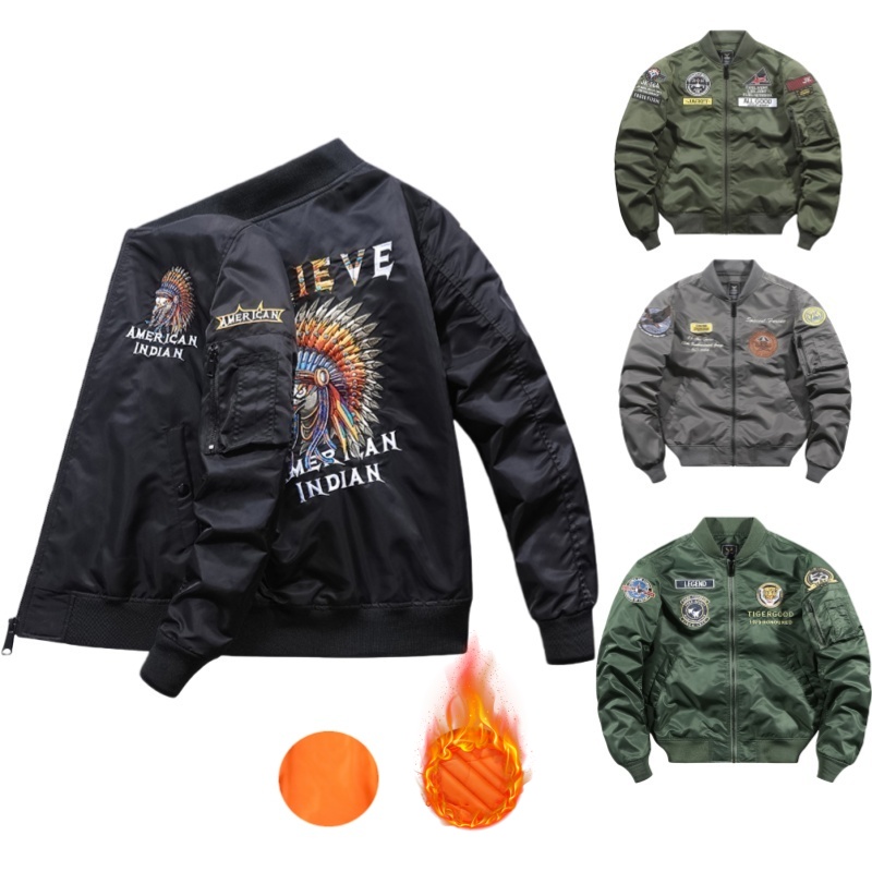 MA1 フライトジャケット 中綿 秋冬 ミリタリージャケット メンズ