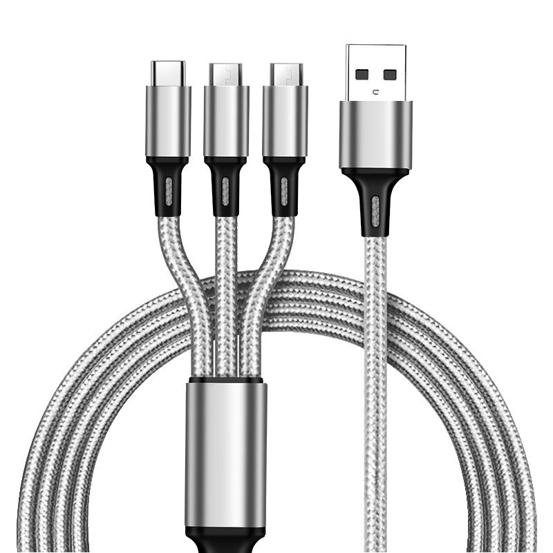 3in1 充電ケーブル iPhone ライトニング USB ケーブル USB Type C ケーブル ライトニングケーブル Lightning 充電器 Micro USB ケーブル