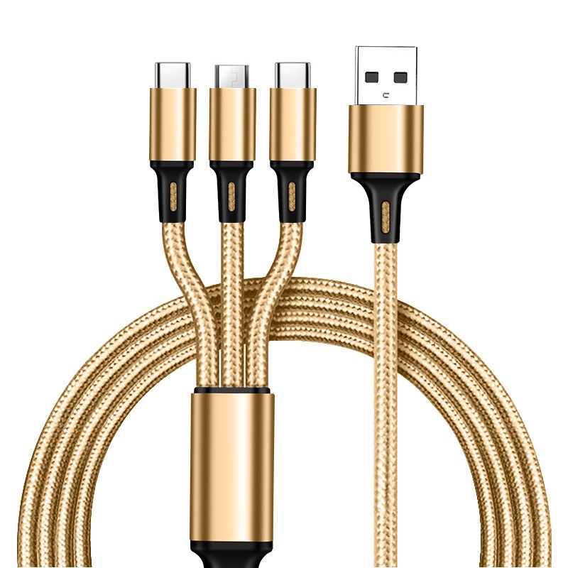 【3点セット】3in1 充電ケーブル iPhone ライトニング USB ケーブル USB Type...