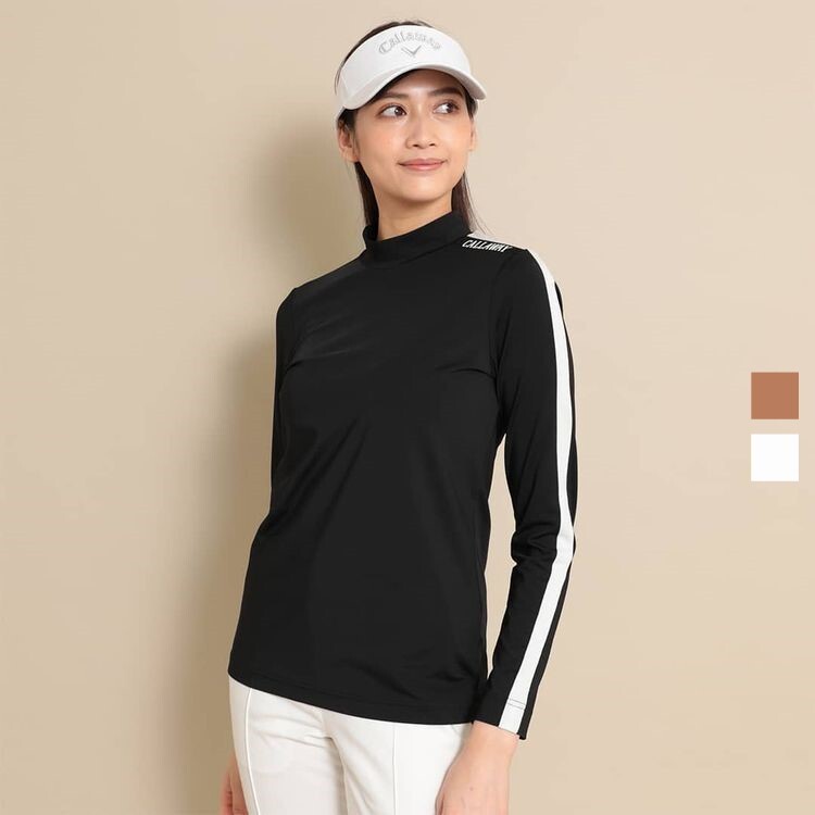 Callaway キャロウェイ ゴルフ レディース ストレッチスムース長袖モックネックシャツ (WOMENS) C23133201 トップス【お宝】