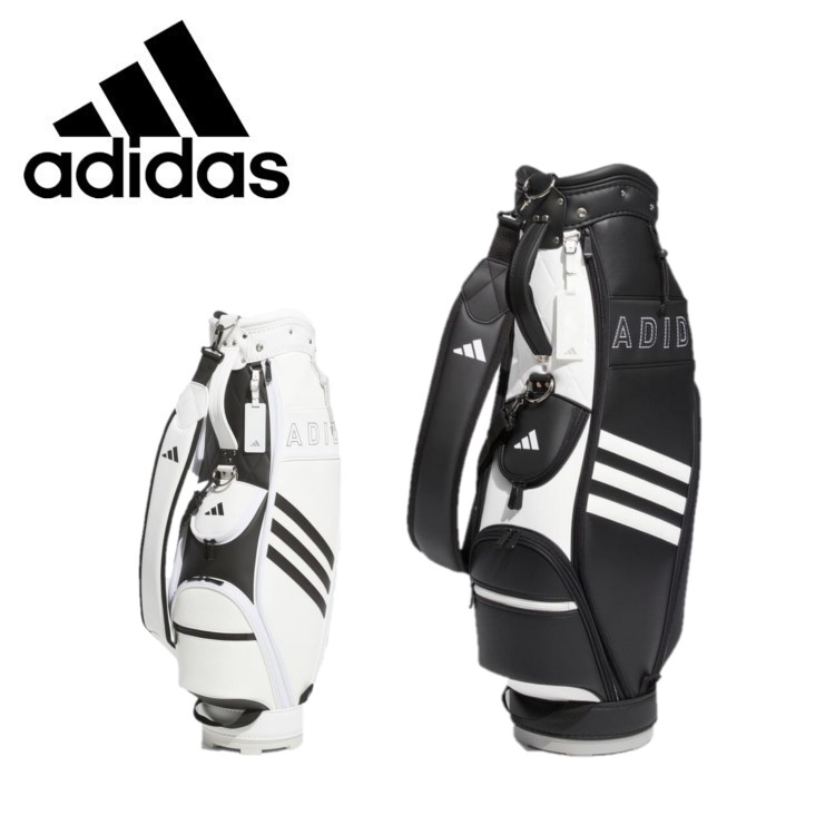 24春夏 adidas GOLF アディダス ゴルフ レディース 軽量 スリーストライプ キャディバッグ 合成皮革 口枠8.5インチ 口枠5分割 :ajnmh63:トランスレーション