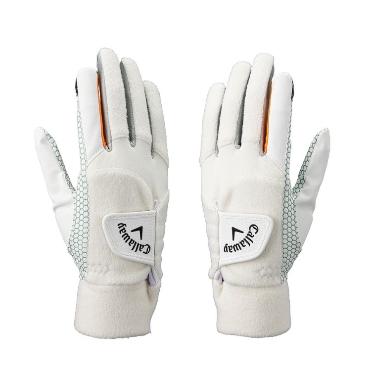 Callaway キャロウェイ ゴルフ メンズ キャロウェイ ハイパー ヒート グローブ (両手用) FW 23 JM ホワイト Sサイズ【お宝】