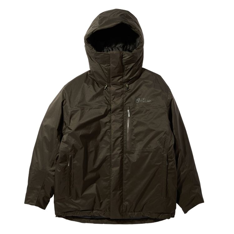 ジャックウルフスキン　レディース　ダウンジャケット　ジップアップ　ファスナー　ゴールドカラー　Sサイズ　Jack Wolfskin