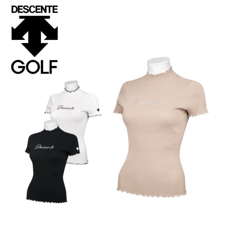 DESCENTE GOLF デサント ゴルフ レディース 【LUXE】総リブメロー半袖