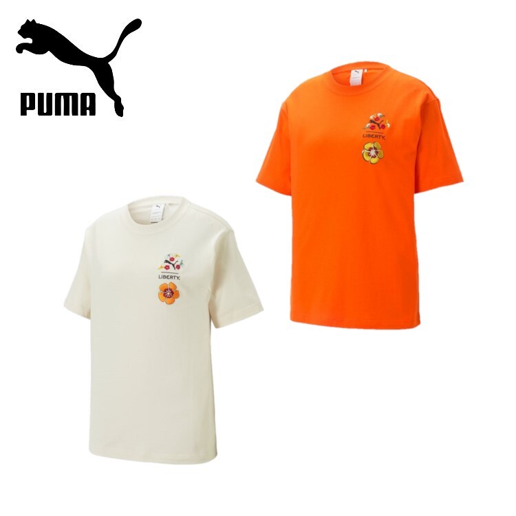 PUMA プーマ レディース PUMA x LIBERTY グラフィック Tシャツ 539829 リバティ カットソー コラボ 花柄 半袖【お宝】