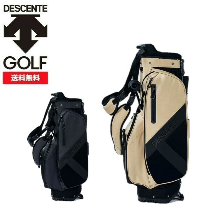 DESCENTE GOLF デサント ゴルフ メンズ 大口径スタンドキャディバッグ DQBUJJ02 メッシュ生地 大口径 9.5型 3.1kg  5分割 47インチ対応