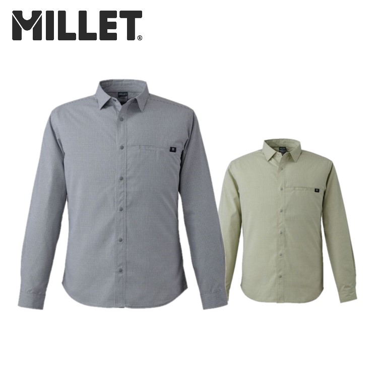 MILLET ミレー メンズ インセクト バリヤー ロングスリーブ チェックシャツ MIV02079 防虫 長袖 シャツ アウトドア 登山 キャンプ :lmmiv02079:トランスレーション